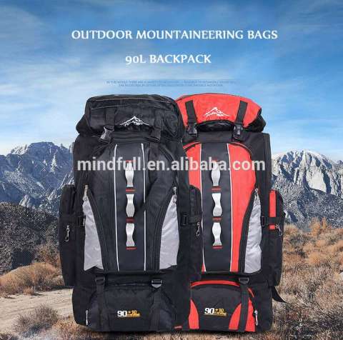 OUTDOOR WATERPROOF TOP MOUNTAINEERING CLIMBING HIKING BAG FRAME PROFESSIONAL DURABLE 90L BACKPACK