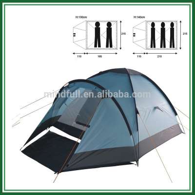 3 man Custom foldable rain proof family tents