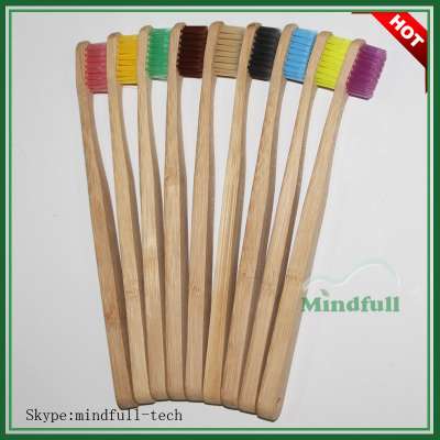 Free Sample China 100% Nature Eco Biodegradable Wooden Toothbrush Wholesale Bamboo Toothbrush for sale